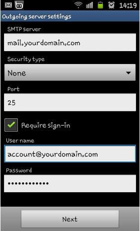 วิธีการตั้งค่าอีเมล์บนเครื่องโทรศัพท์มือถือระบบ Android-4 แนะนำโดย thailandwebhost.com web hosting ไทย