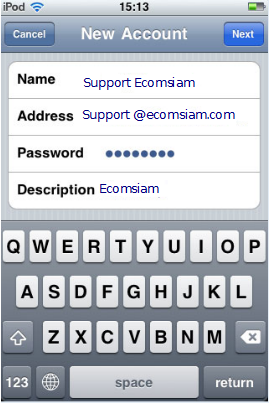 email setting สำหรับใช้งาน iPhone แนะนำโดย thailandwebhost web hosting